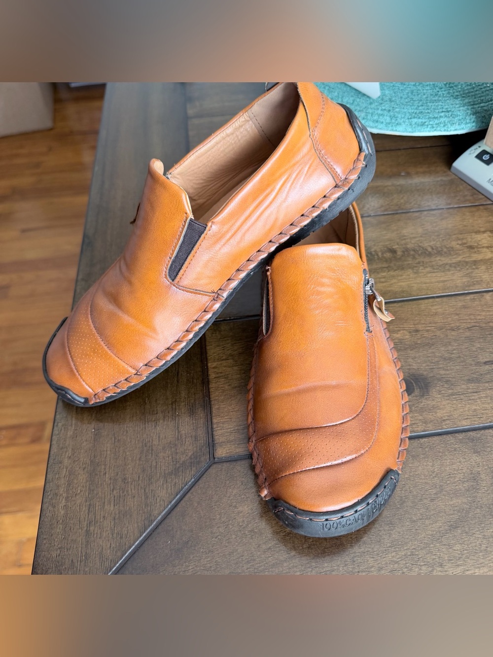 Men's Slip-On Leather Loafers in Tan